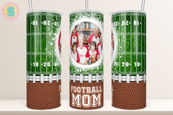 20Oz Football Mom Tumbler Sublimation Graphics for Crafts