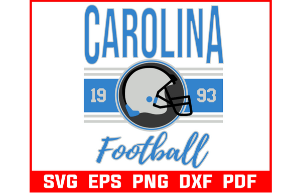 Carolina Football Retro Svg: Graphics Asset for Crafts & Design
