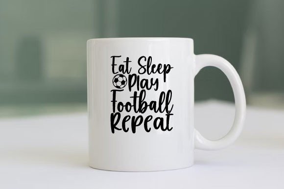 Eat Sleep Play Football Repeat SVG Design for Crafts