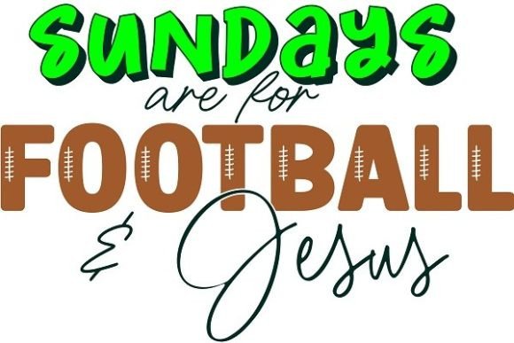 Football and Jesus Graphics for Crafts & Publishing