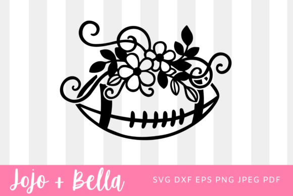 Football Flowers SVG: Floral Football Graphics & Crafts