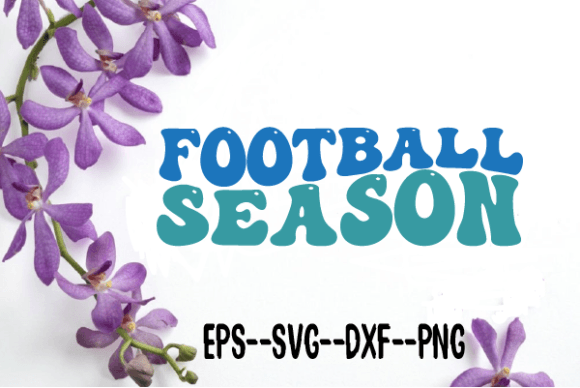 Football Season Retro Wavy Svg: Graphics & Crafts