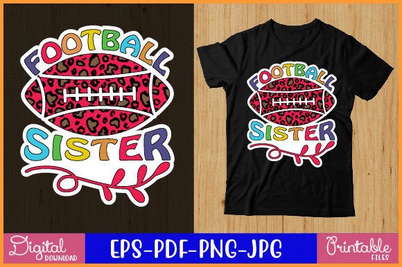 Football Sister Football Sticker Design: Graphics & Crafts for Branding