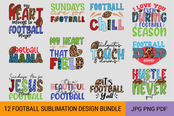 Football- Sublimation Design Bundle: A Brand Designer’s Review of This Graphics and Crafts Asset