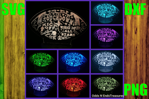 Football Word Art: Graphics for Crafts & Local Branding