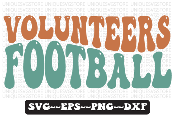 Volunteers Football Retro Wavy SVG Review